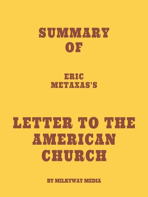 cover image of Summary of Eric Metaxas's Letter to the American Church